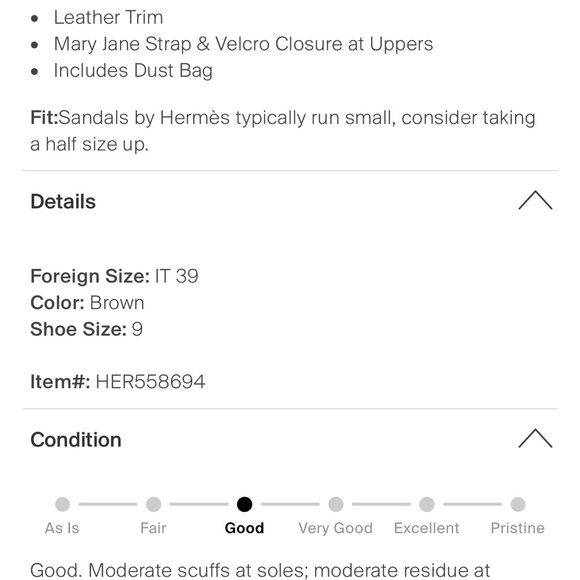 Hermes Chypre Sandals gold and Jean 39 - Picture 7 of 8